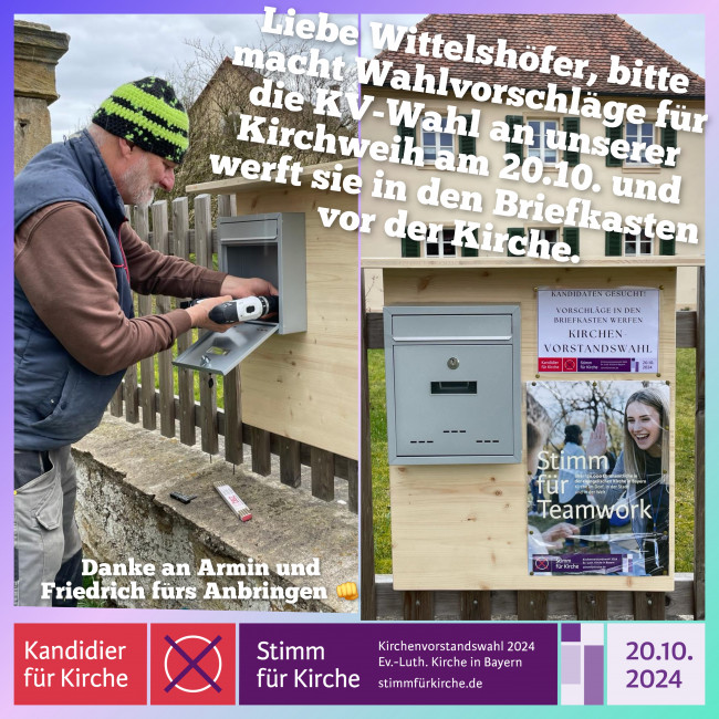Kirchenvorstandswahl Wittelshofen 2024